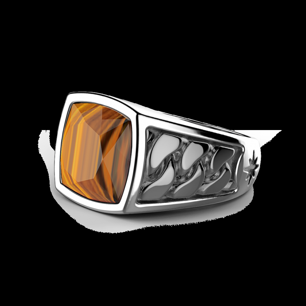 Zancan Anello Zancan in argento con pietra occhio di tigre Soddisfazione Garantita