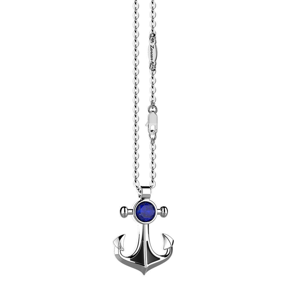 Zancan Collana con pendente ad ancora con Lapis naturale Prezzo Ridotto