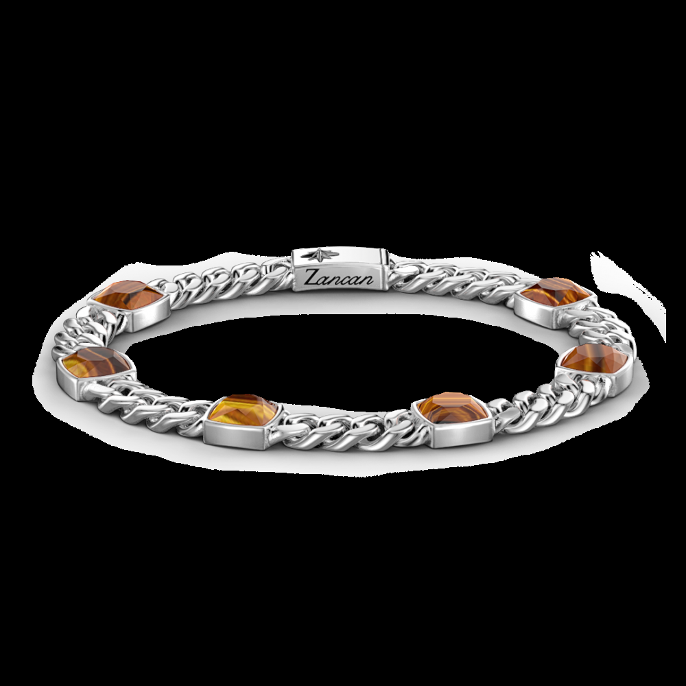 Zancan Bracciale a grumette Zancan in argento con pietre occhio di tigre Convenienza