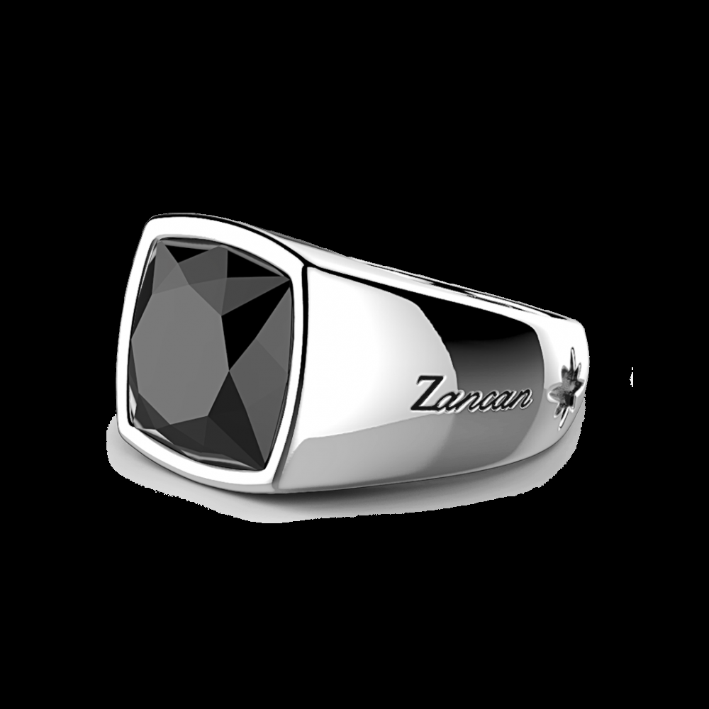 Zancan Anello in argento con grande onice naturale Novità