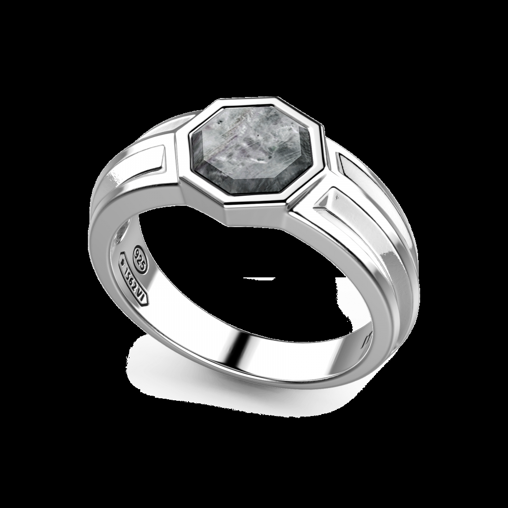 Zancan Anello chevalier Zancan in argento con madreperla Presa