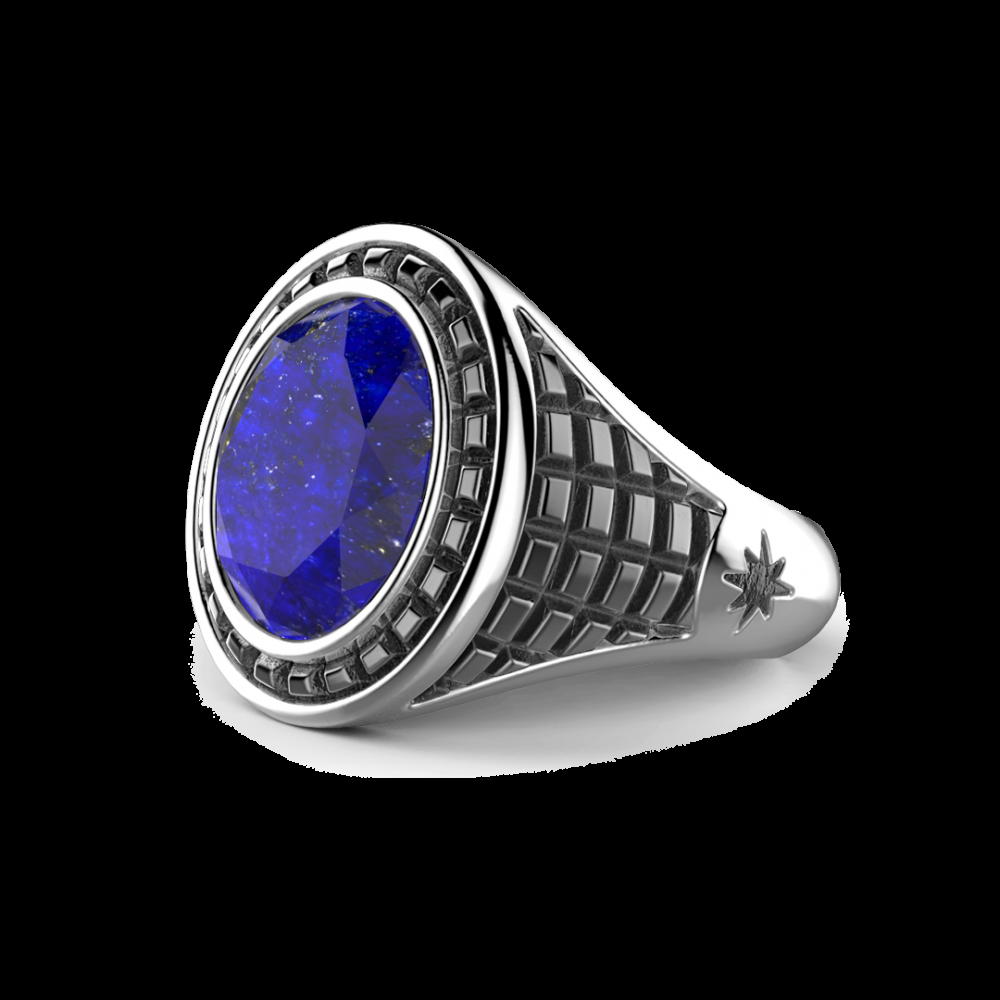 Zancan Anello Zancan in argento con pietra blu Economico