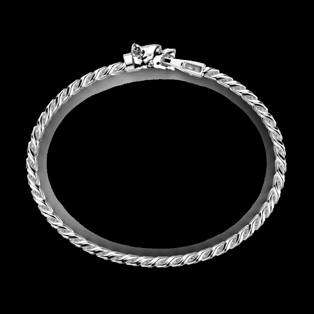 Zancan Bracciale a grumetta Zancan in argento con chiusura a testa di pitbull Vendita Economica