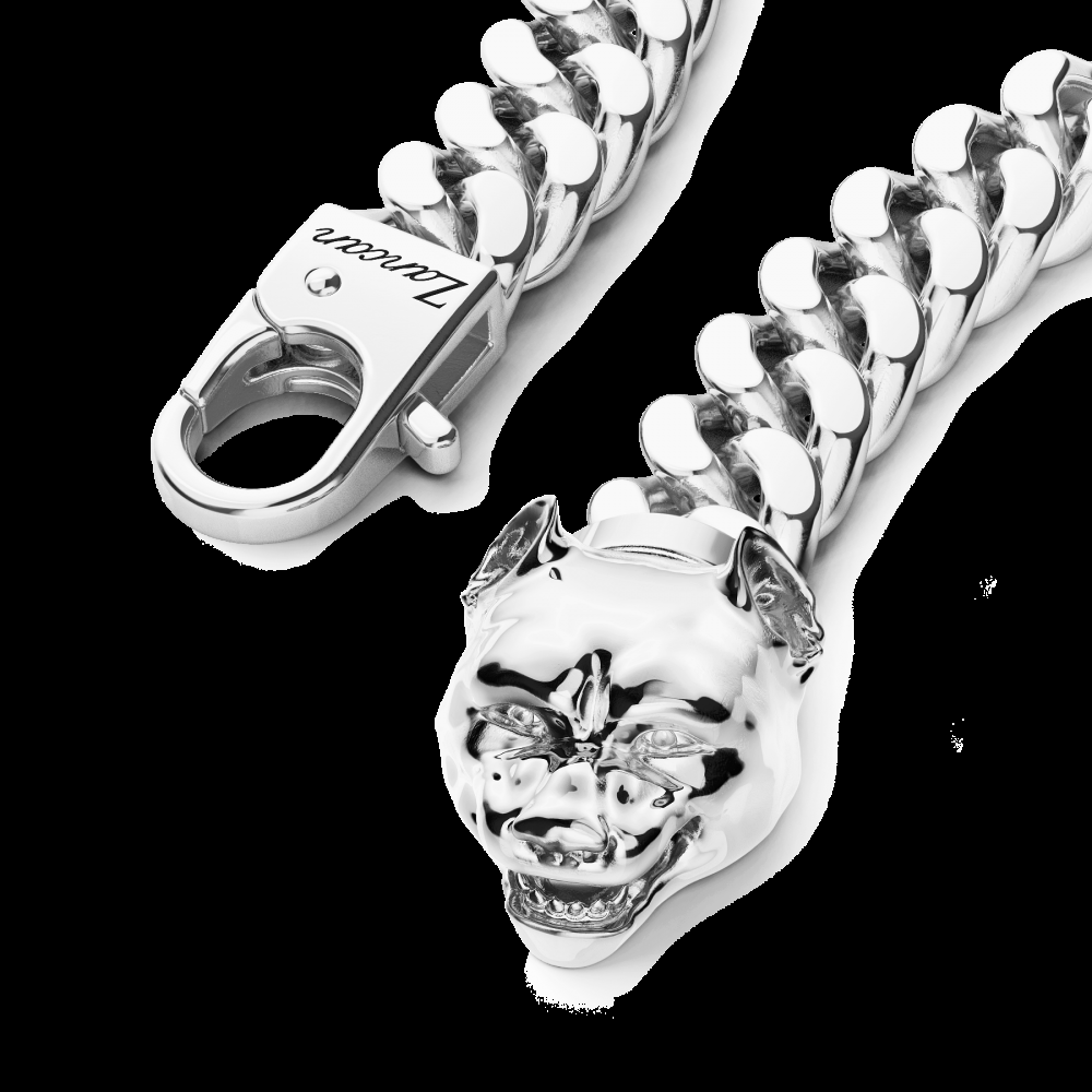 Zancan Bracciale a grumetta Zancan in argento con chiusura a testa di pitbull Vendita Economica