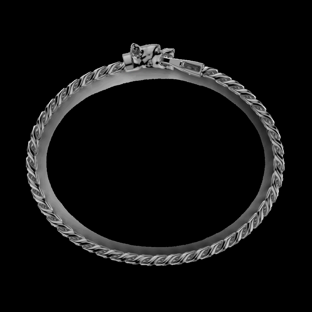 Zancan Bracciale a grumetta Zancan in argento con chiusura a testa di pitbull Saldi Di Fabbrica