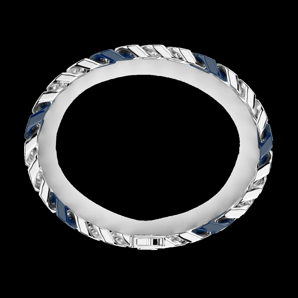 Zancan Bracciale a grumette Zanca in argento e ceramica con maglie smaltate In Saldo