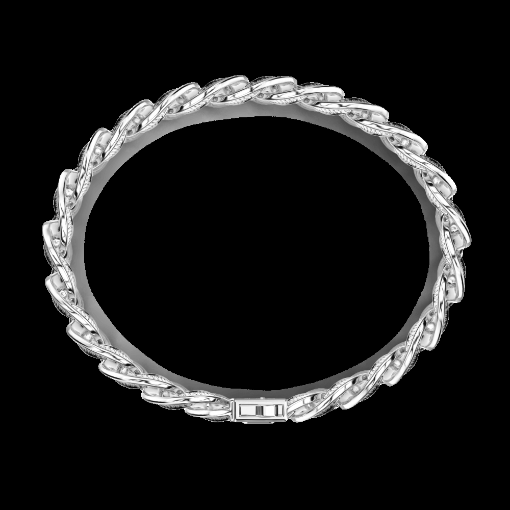Zancan Bracciale a grumetta Zancan in argento con finitura striata in nero Soddisfazione Garantita