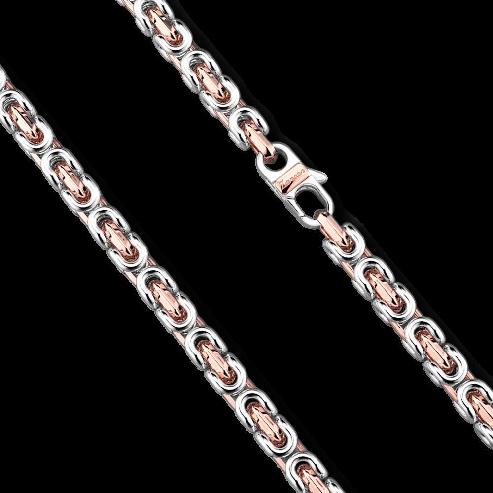 Zancan Collana da uomo Zancan a catena in argento e oro rosa Sottocosto