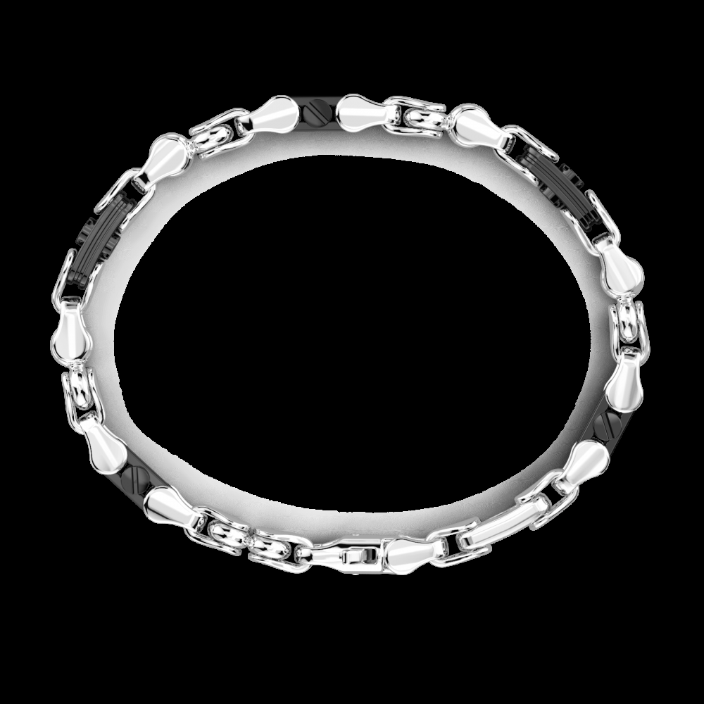 Zancan Bracciale Zancan solo maglia in argento e ceramica Saldi