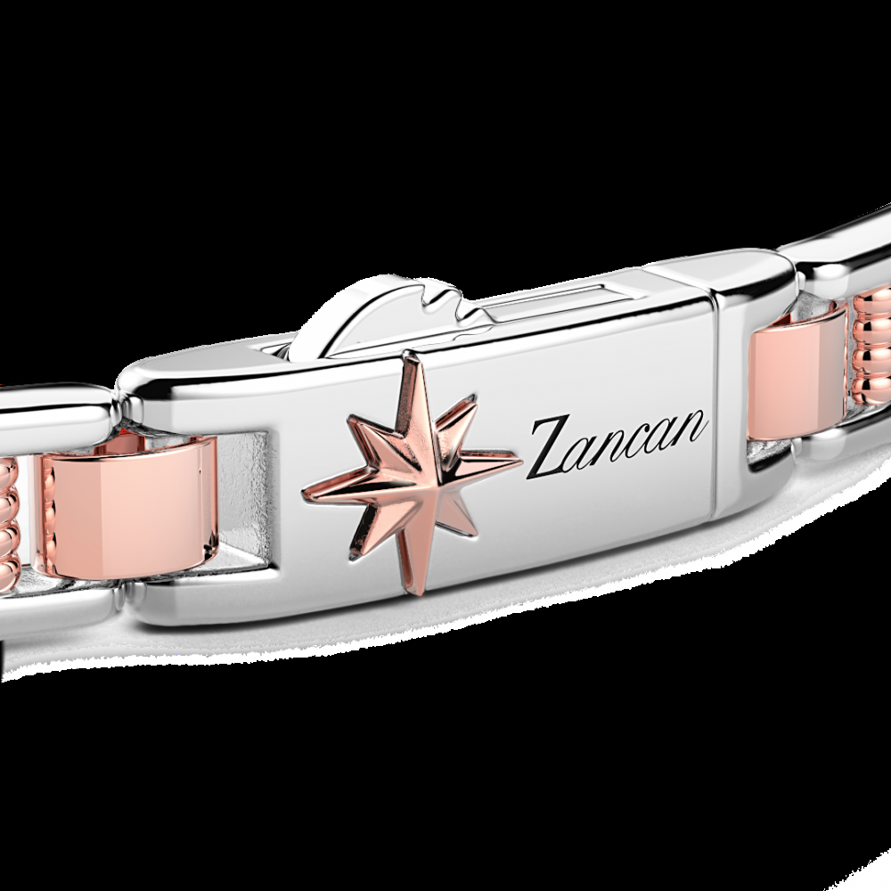 Zancan Bracciale da uomo Zancan in argento e oro rosa Outlet