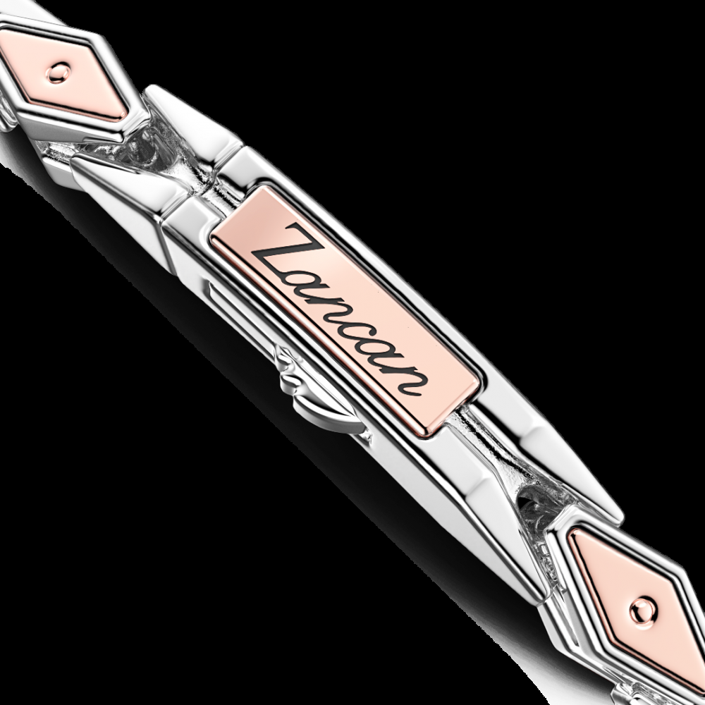 Zancan Bracciale da uomo Zancan in argento e oro rosa Hotsell