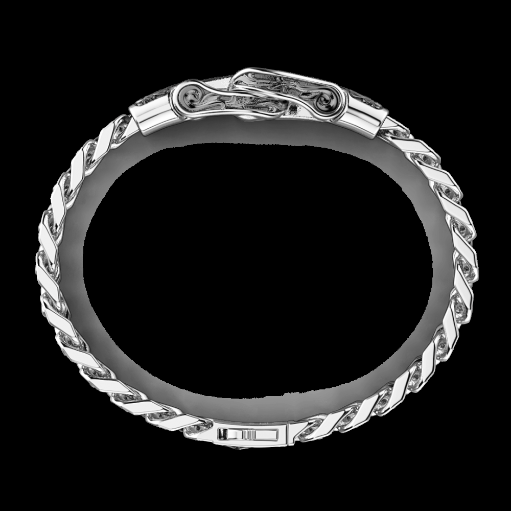 Zancan Bracciale Zancan in argento a grumetta con fibia e pietre nere Offerta