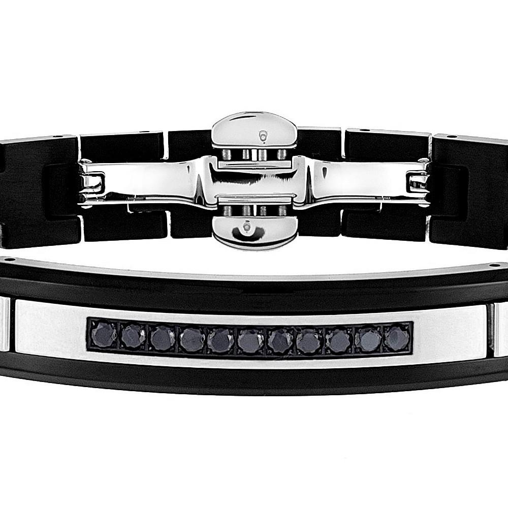 Zancan Bracciale Zancan in ceramica nera e pietre Spedizione Gratuita