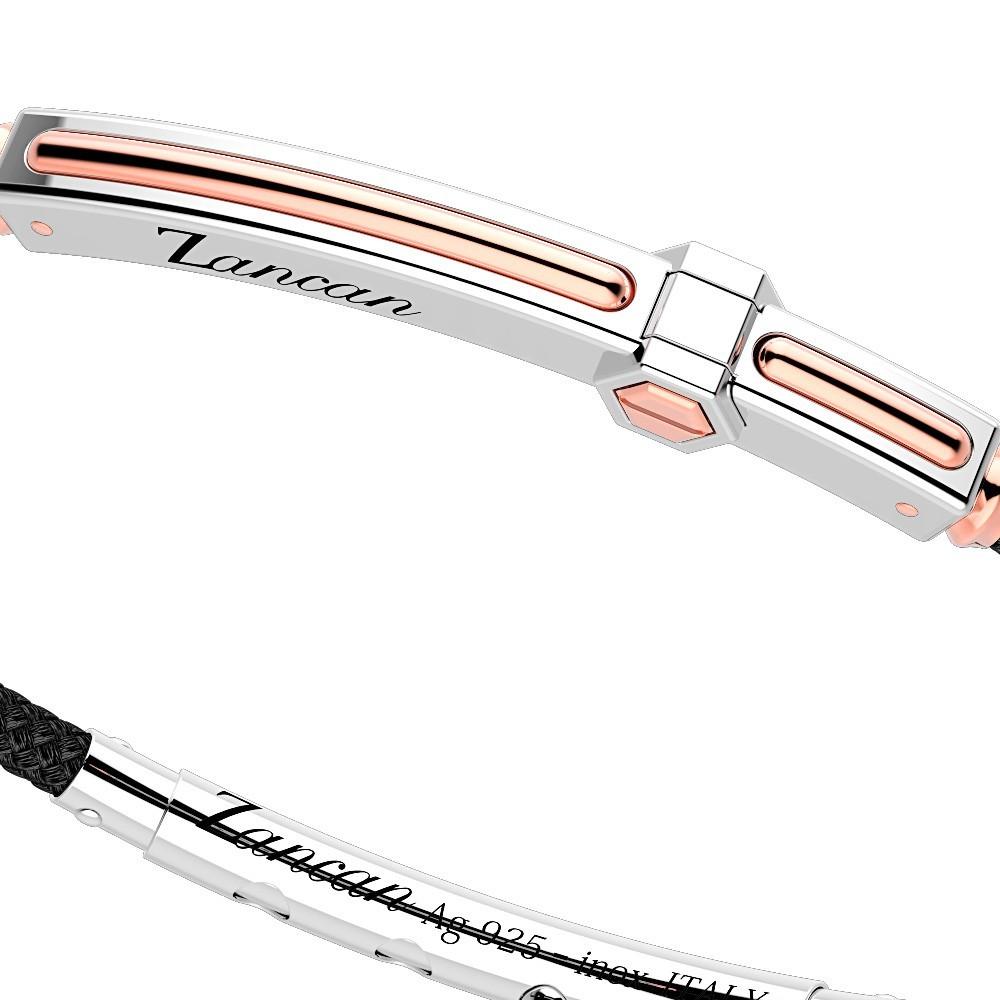 Zancan Bracciale Zancan in argento con inserti in oro 18k e kevlar Novità