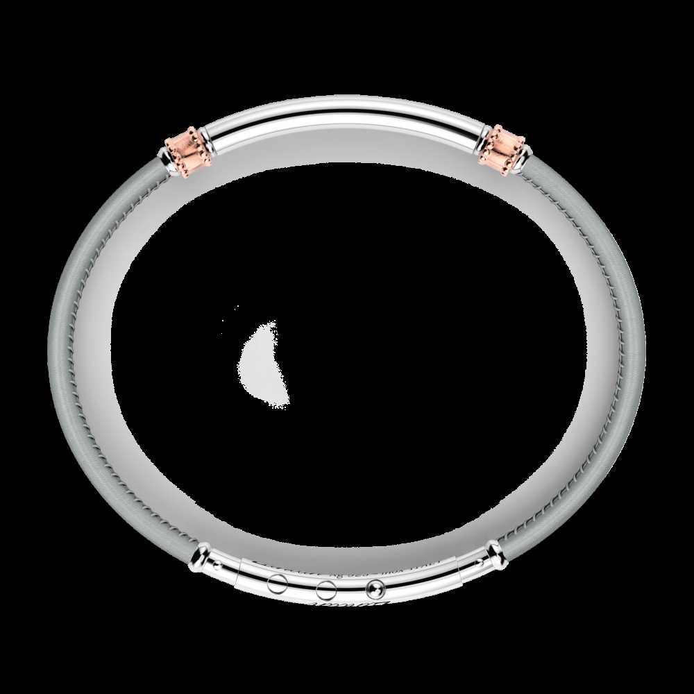 Zancan Bracciale Zancan in pelle naturale con targa in argento Nuova