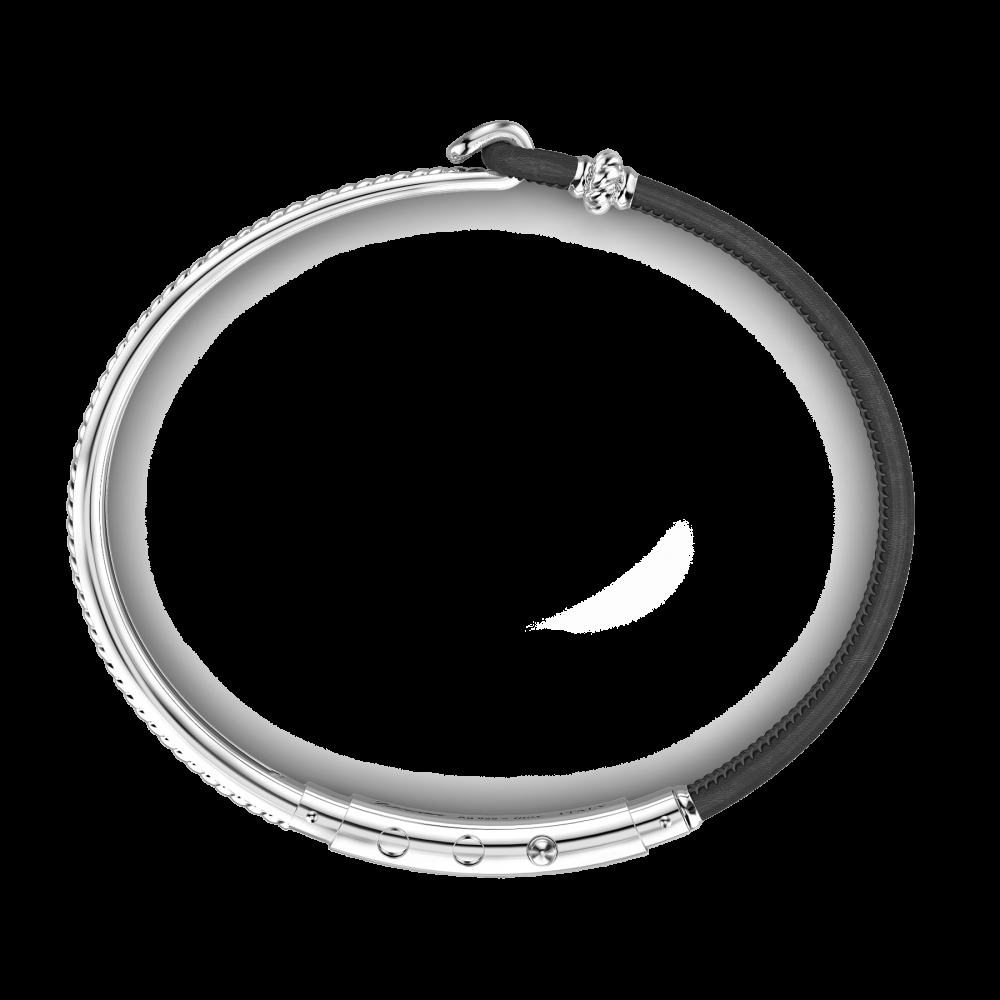 Zancan Bracciale Zancan in argento e pelle naturale Vendita