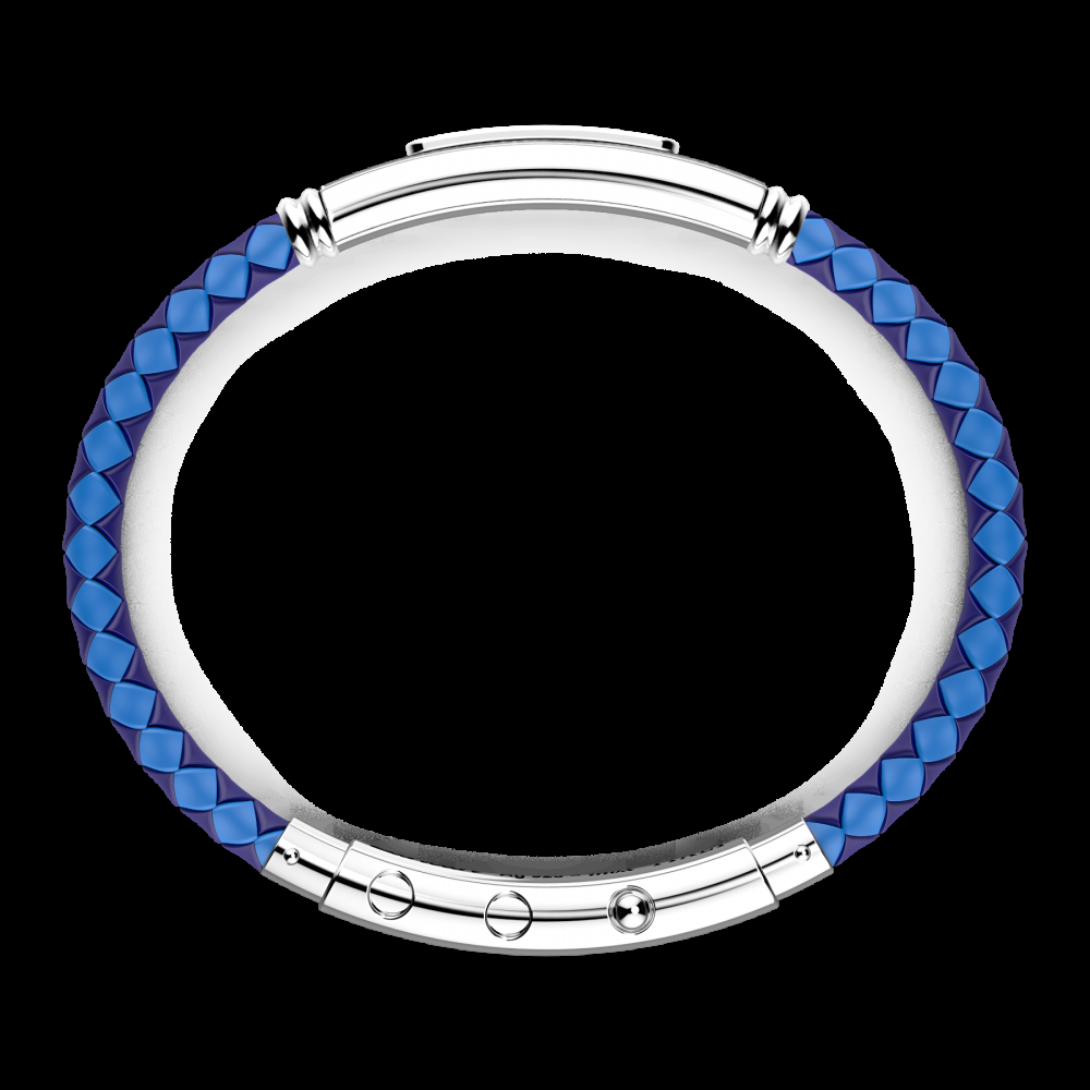 Zancan Bracciale Zancan in silicone con targa in argento e pietre nere Shopping Online