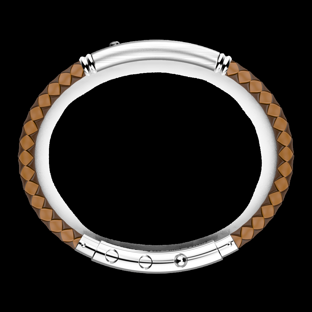 Zancan Bracciale Zancan in silicone con targa in argento e pietra nera Affare Del Giorno