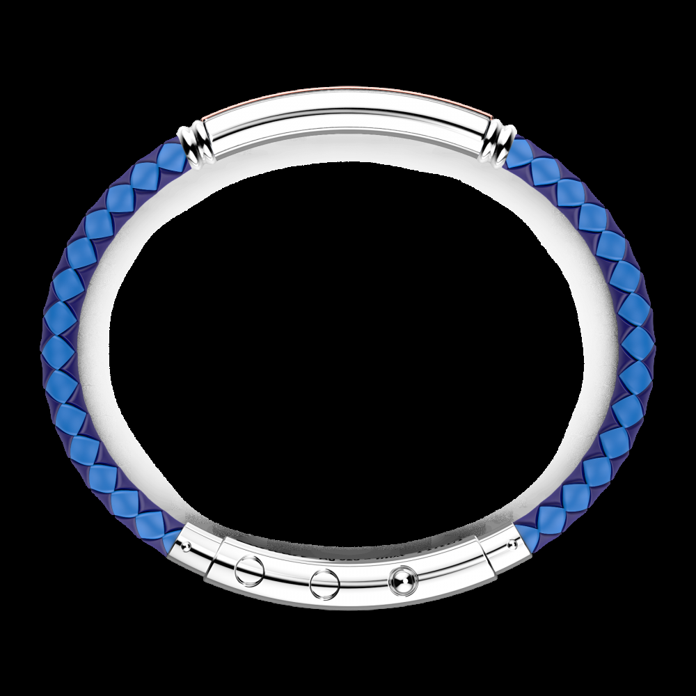 Zancan Bracciale Zancan in silicone nero con targa in argento e dettagli in oro rosa Prezzo Ridotto