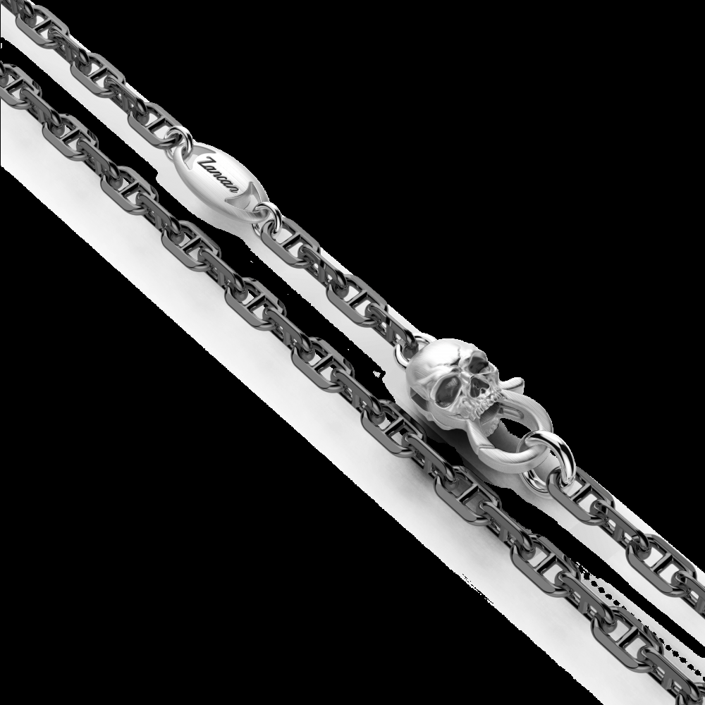 Zancan Collana Zancan in argento con pendente a teschio spartano In Linea