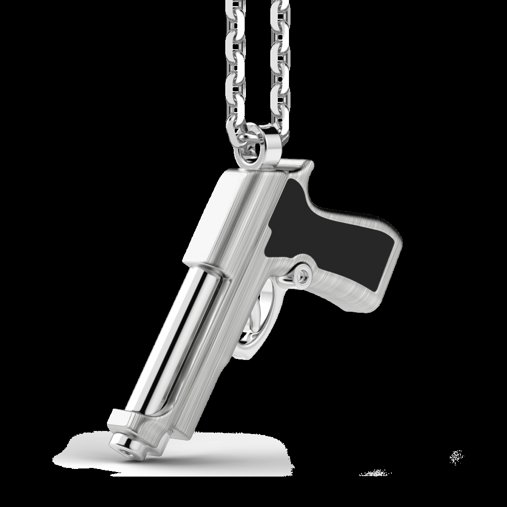 Zancan Collana Zancan in argento con pendente a pistola Nuovo