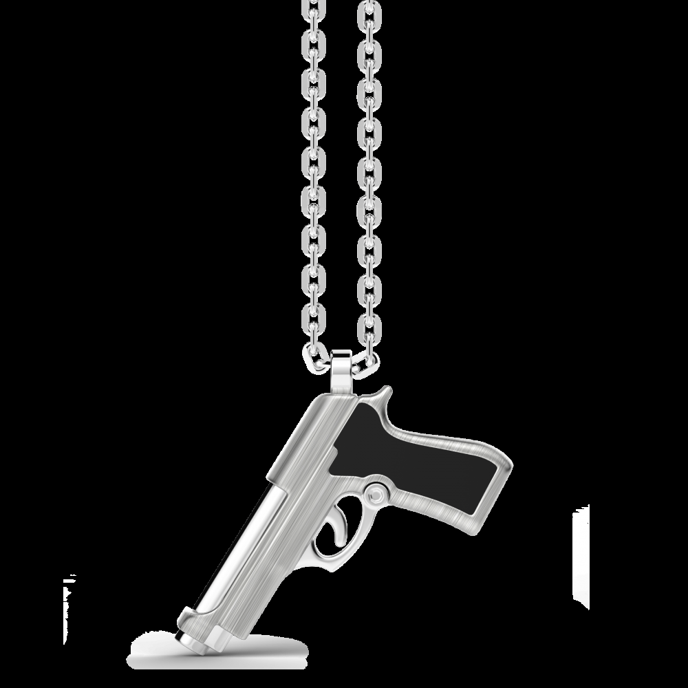 Zancan Collana Zancan in argento con pendente a pistola Nuovo