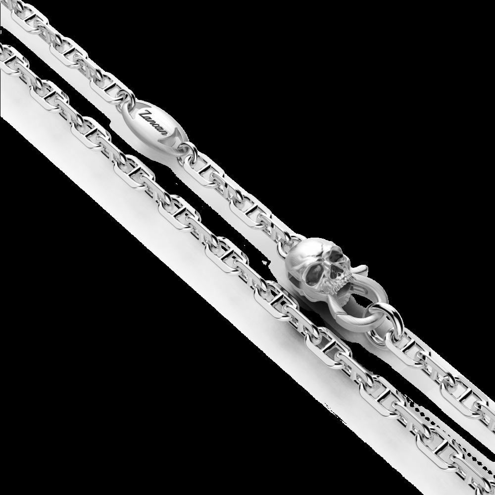 Zancan Collana Zancan in argento con pendente a teschio militare Vendita