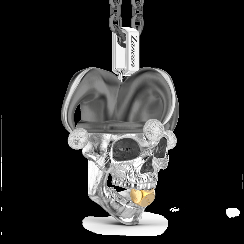 Zancan Collana Zancan in argento con pendente a teschio joker Shopping Online