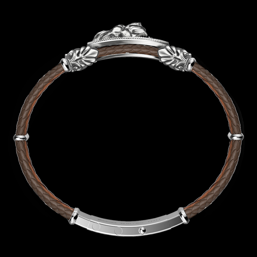Zancan Bracciale Zancan in argento e pelle con leone Offerta