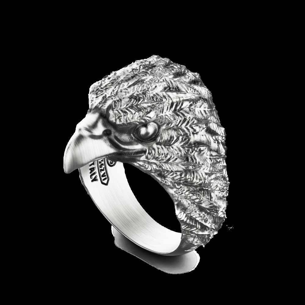 Zancan Anello Zancan ad aquila in argento Economico