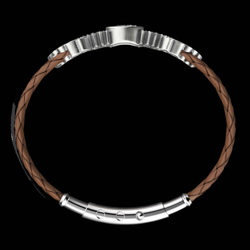 Zancan Bracciale Zancan in argento e pelle con aquila Offerte
