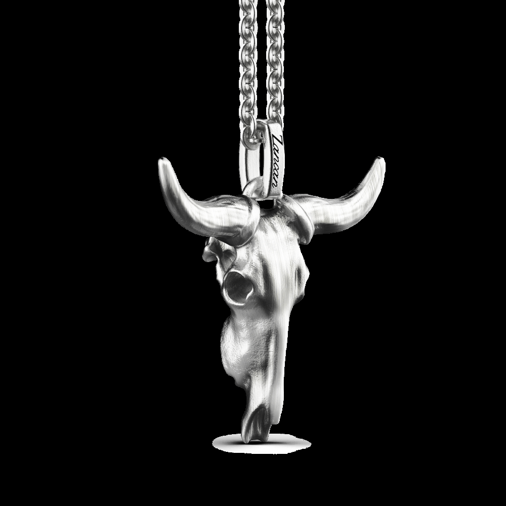Zancan Collana Zancan in argento con pendente a bufalo Vendita Calda