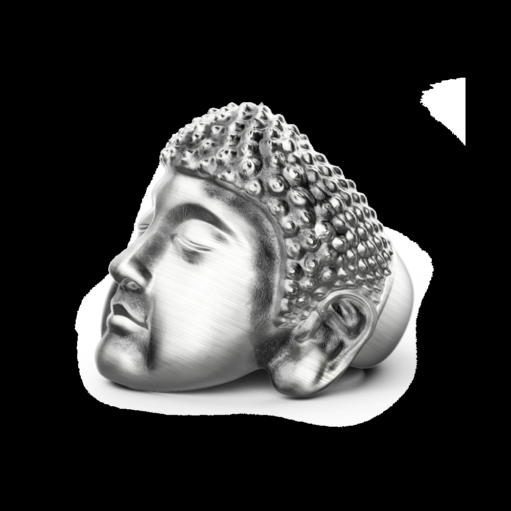 Zancan Anello Zancan Buddha in argento con finitura vintage Vendita Calda