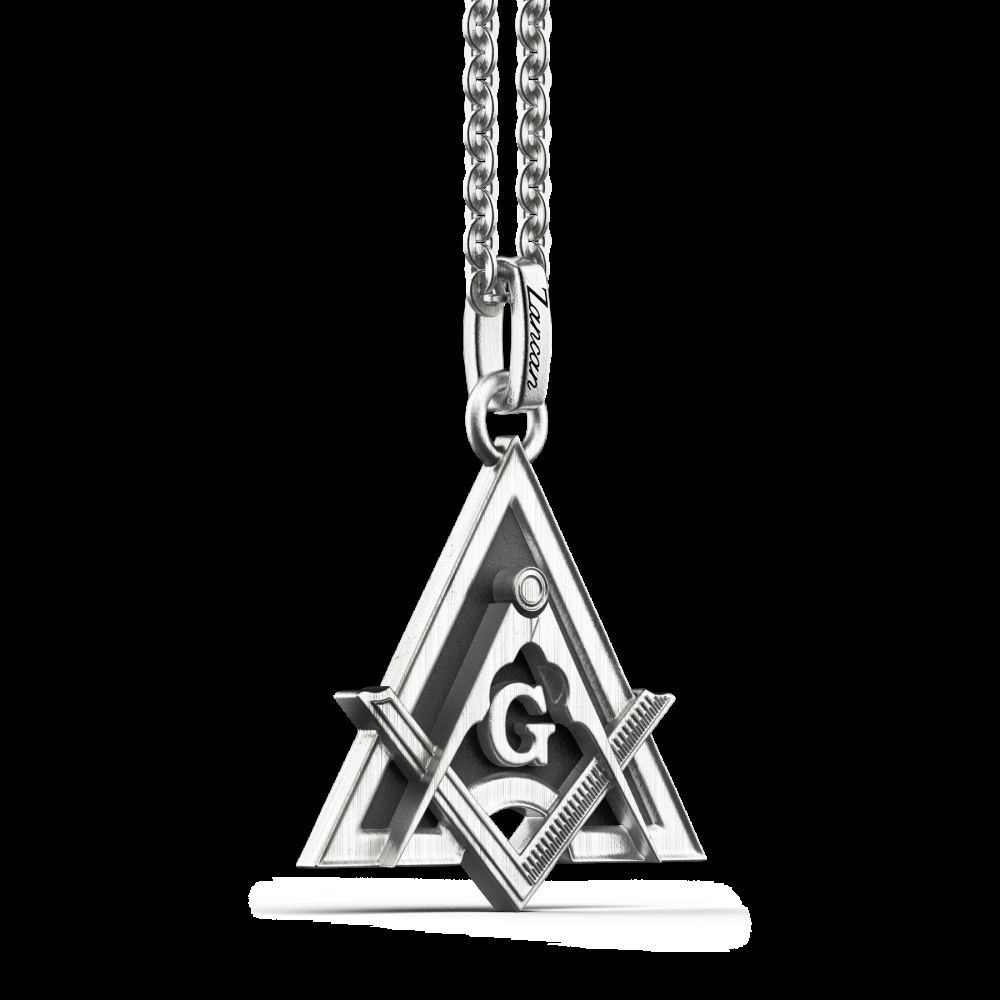 Zancan Collana Zancan in argento con pendente massonico Nuova