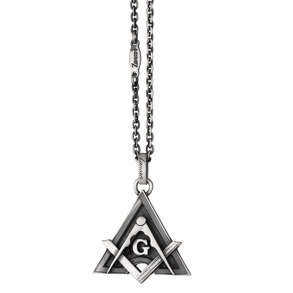 Zancan Collana Zancan in argento con pendente massonico Nuova