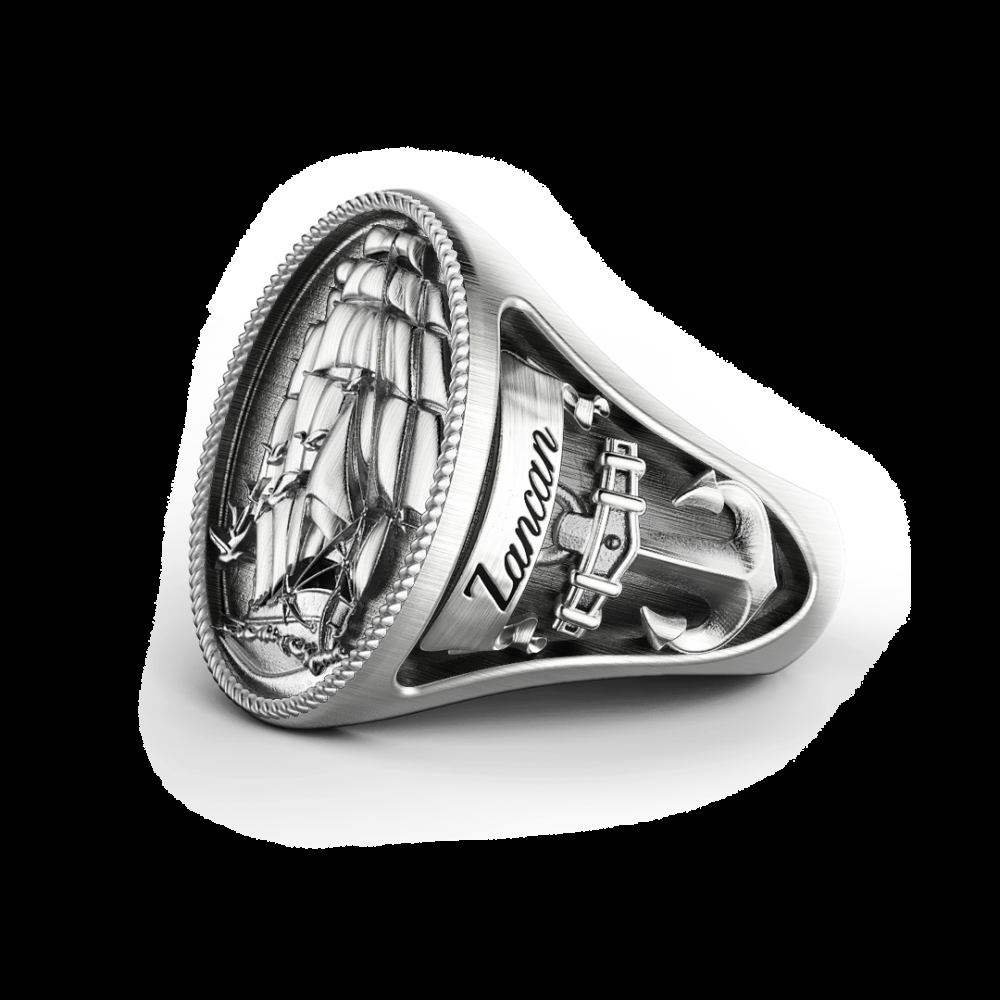 Zancan Anello Zancan in argento con finitura vintage In Saldo
