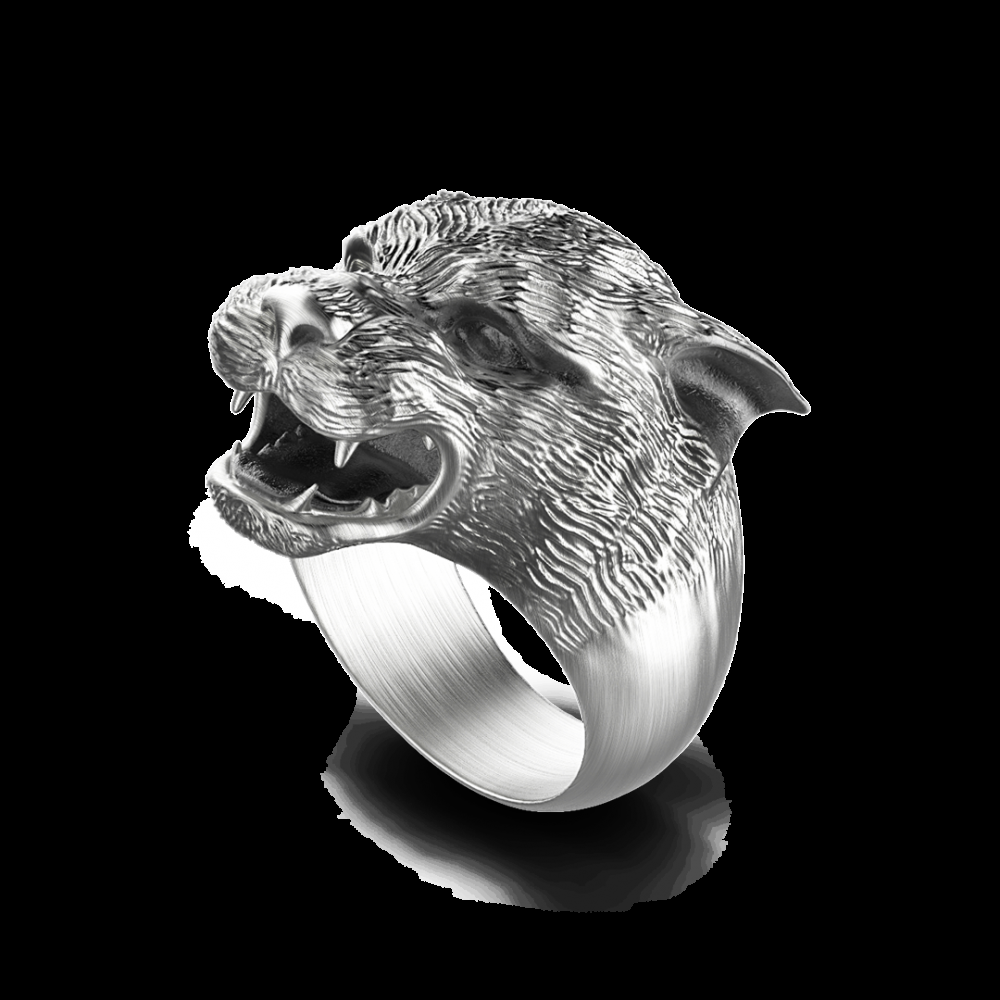 Zancan Anello Zancan pantera in argento con finitura vintage Nuova