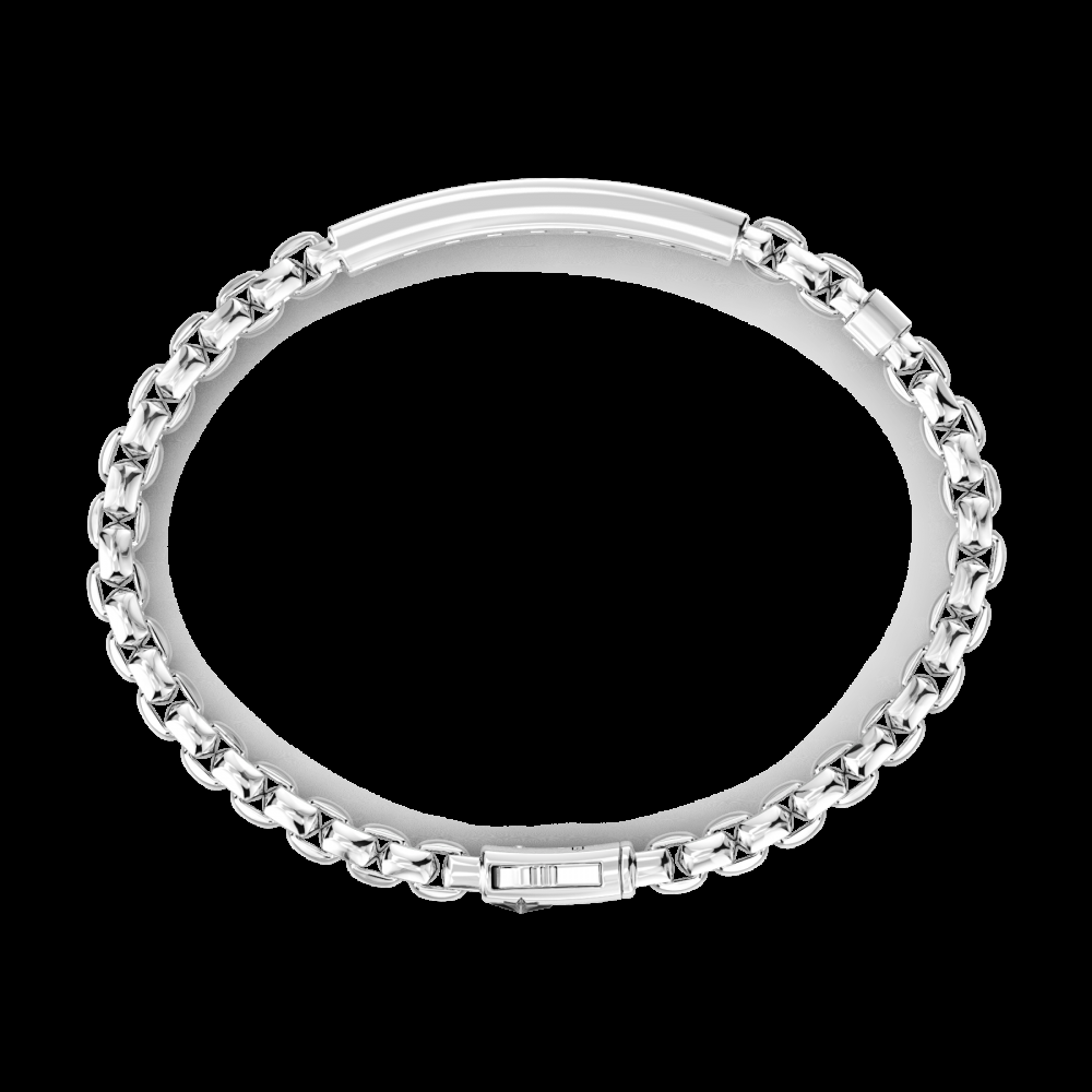 Zancan Bracciale Zancan in argento con targa centrale e pietre naturali Promozione Limitata