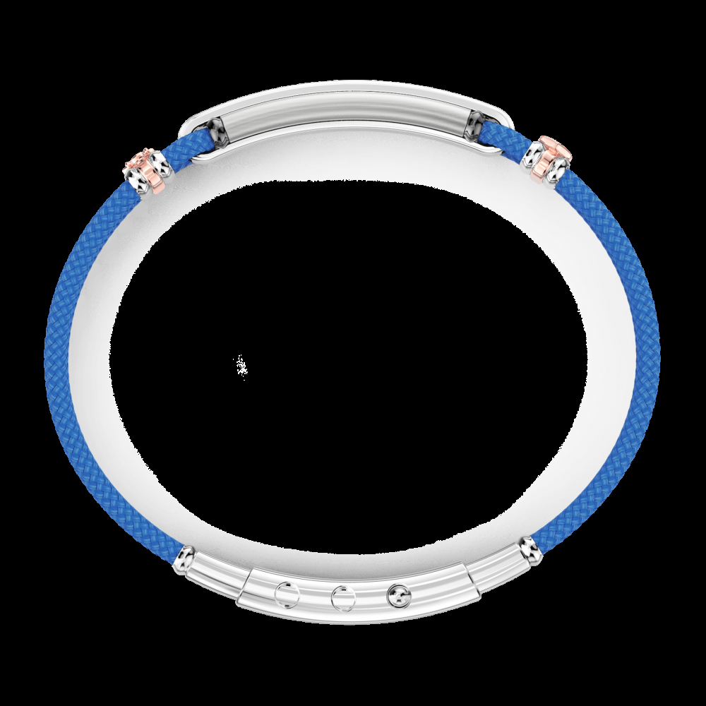 Zancan Bracciale Zancan in kevlar con targa e pietre nere Liquidazione