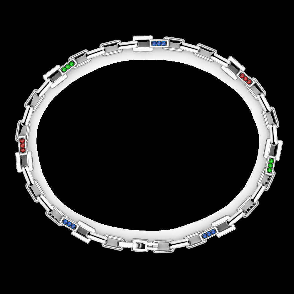 Zancan Bracciale Zancan in argento con pietre naturali 50% di sconto per tempo limitato