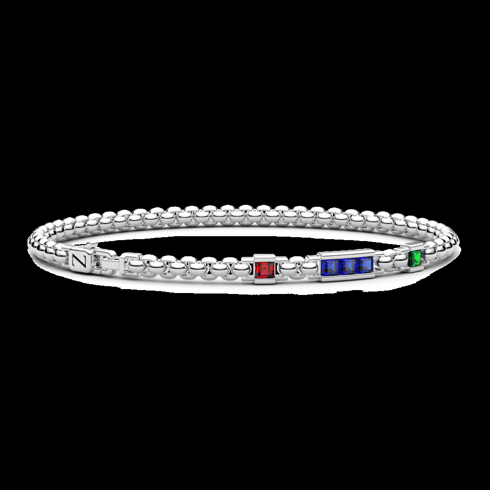 Zancan Bracciale Zancan in argento con pietre naturali