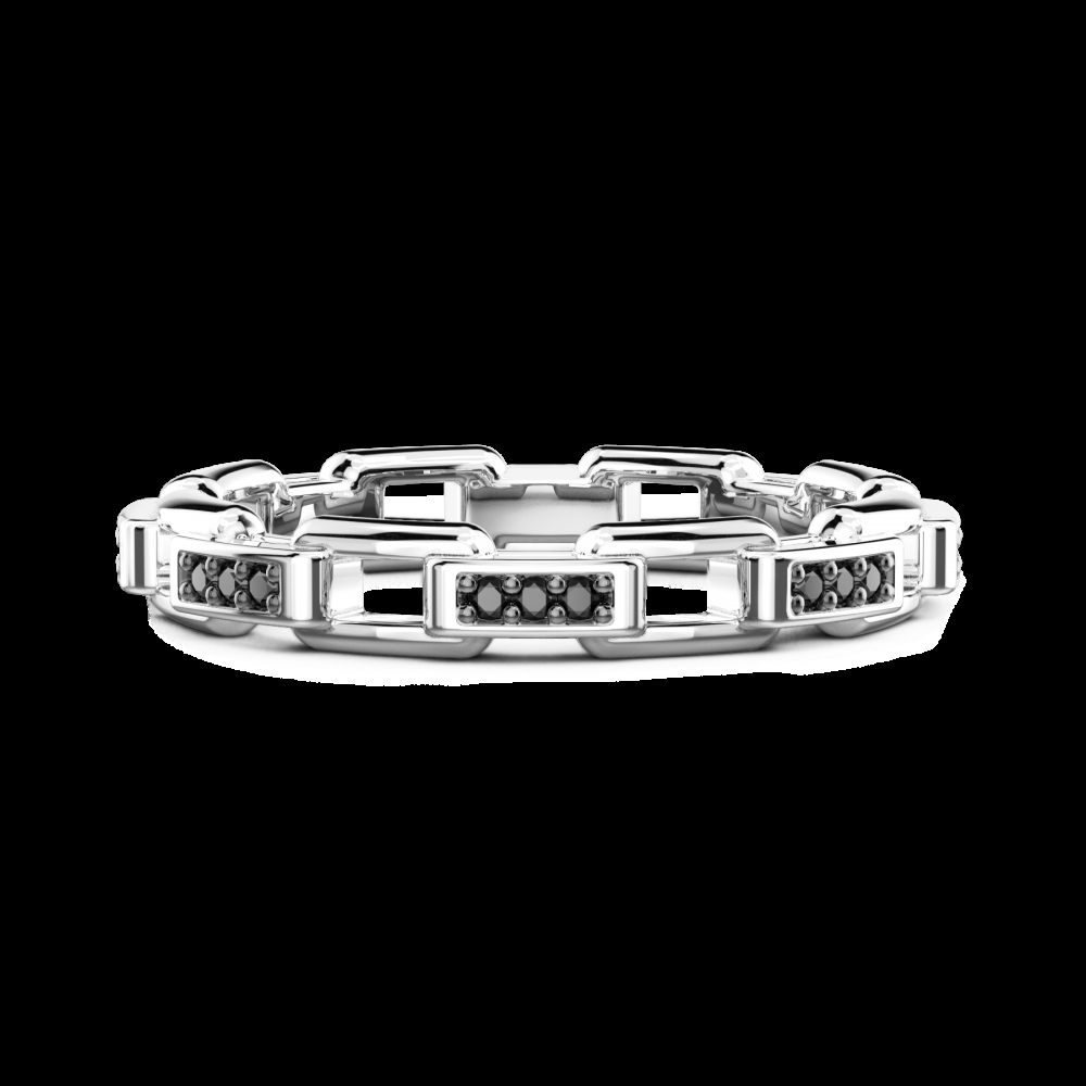 Zancan Anello a fascia Zancan in argento e pietre naturali In Linea