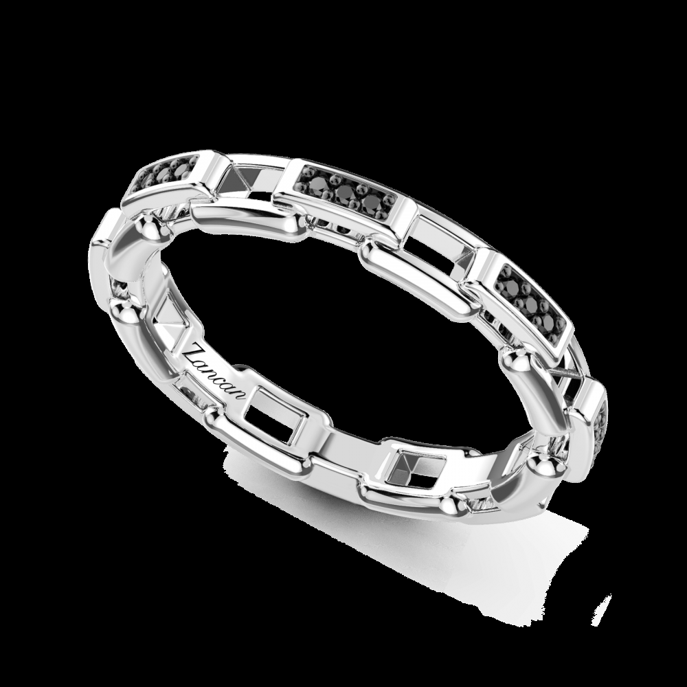 Zancan Anello a fascia Zancan in argento e pietre naturali In Linea