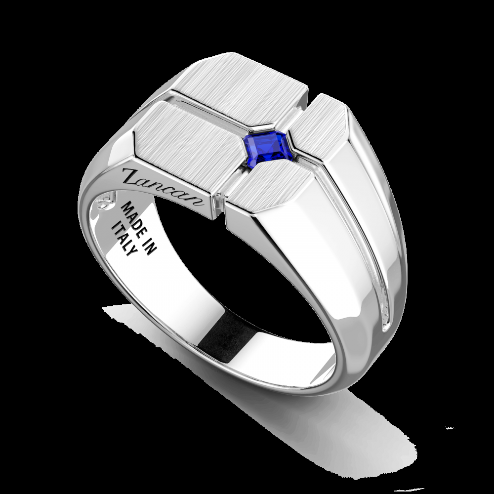 Zancan Anello chevalier Zancan in argento e pietre naturali Nuovo