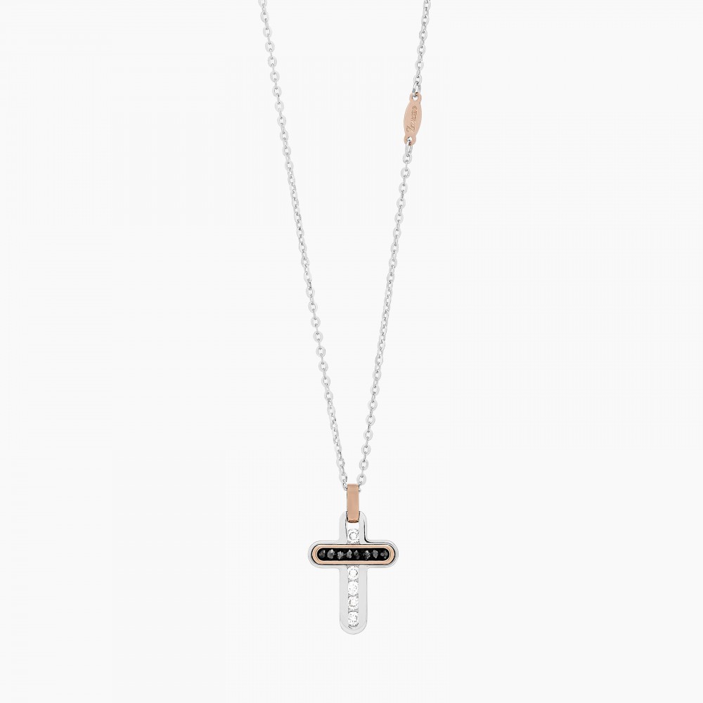 Zancan Collana Zancan in oro bianco con croce e diamanti Fino Al -60%
