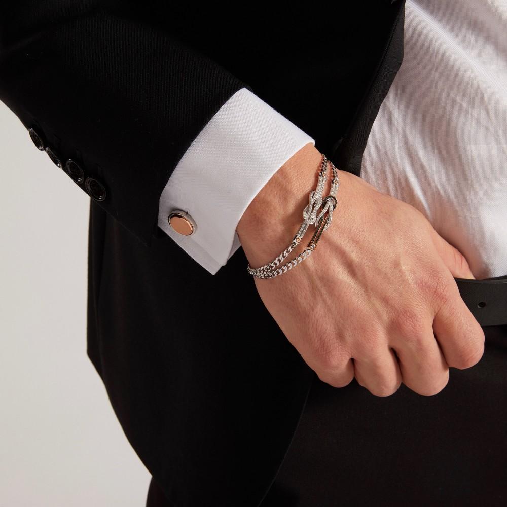 Zancan Bracciale Zancan in oro bianco con diamanti Comprare a buon mercato