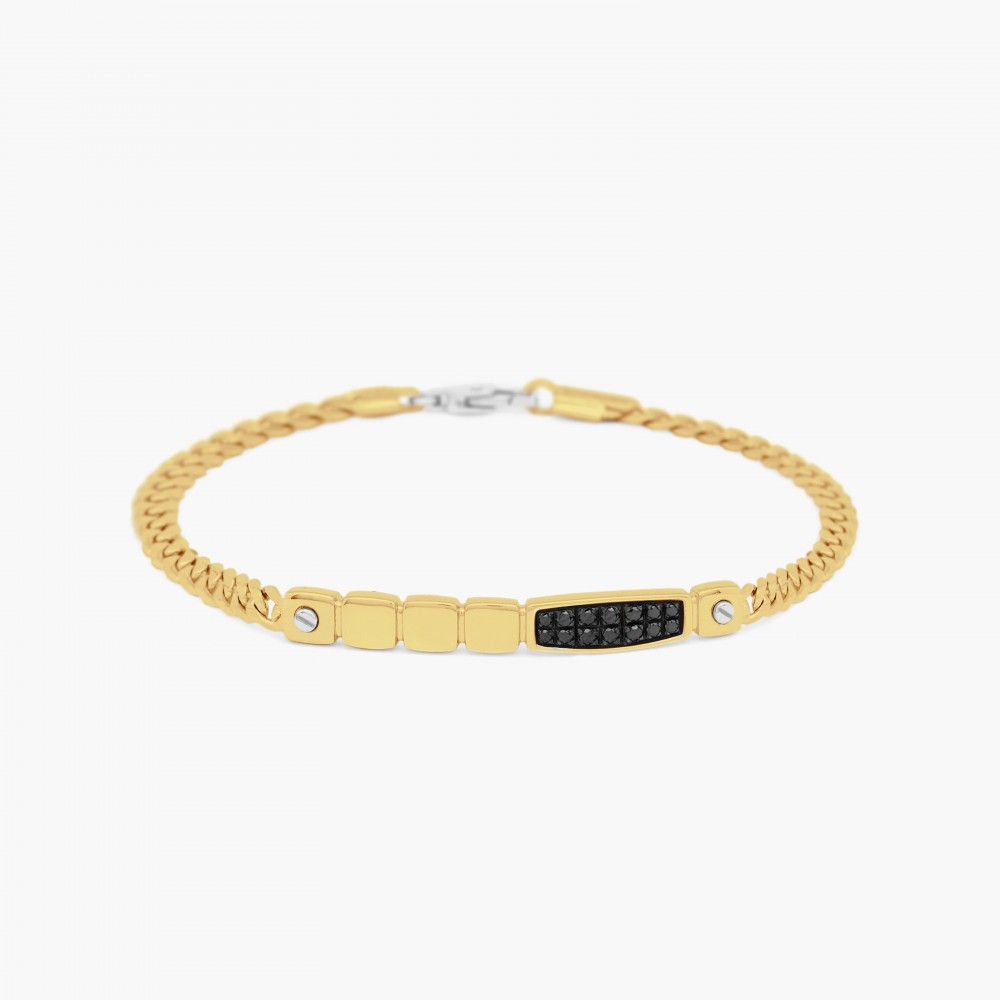 Zancan Bracciale Zancan in oro giallo con diamanti Grande vendita