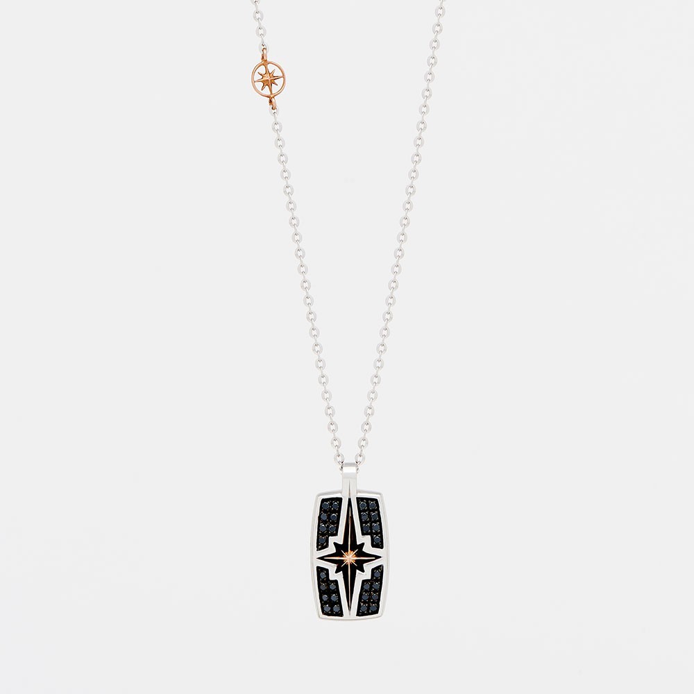 Zancan Collana Zancan in oro con pendente rosa dei venti e diamanti Flash Sale