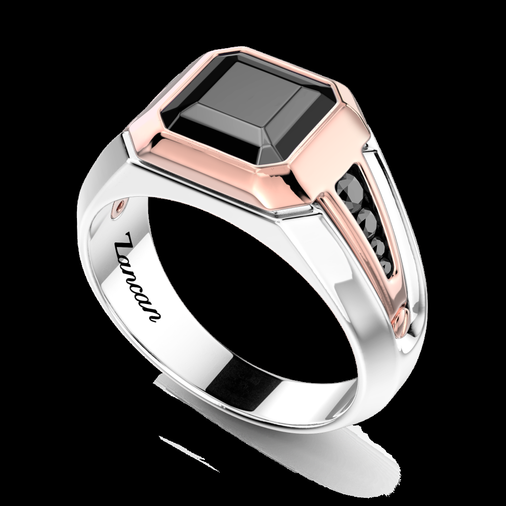 Zancan Anello Zancan in oro 18kt con diamante nero Vendita calda