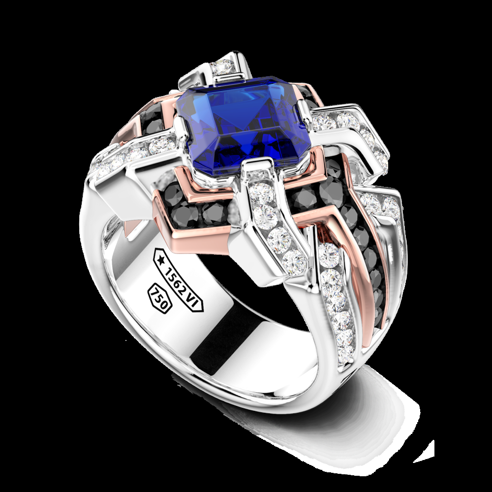 Zancan Anello Zancan in oro 18kt con zaffiro blu Offerte esclusive